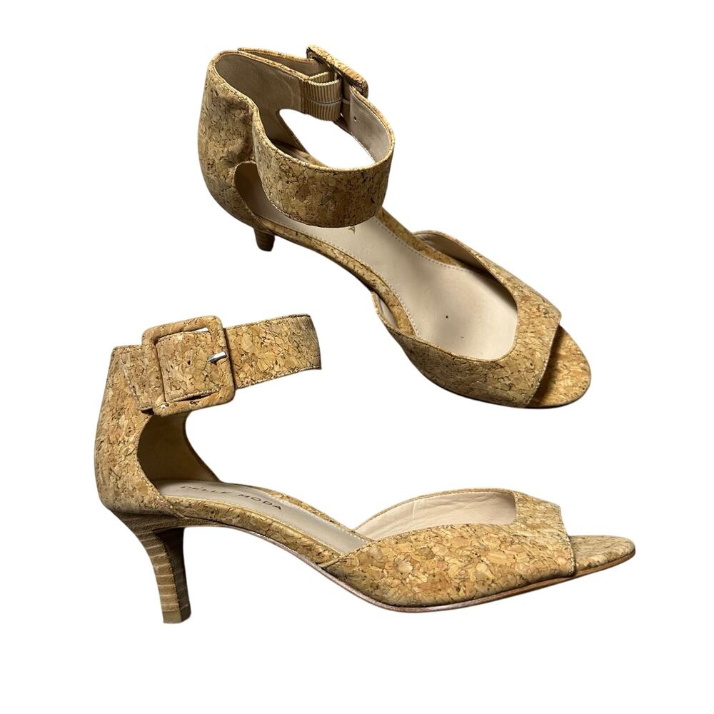 Pelle Moda Cork Kitten Heels - Picture 2 of 7